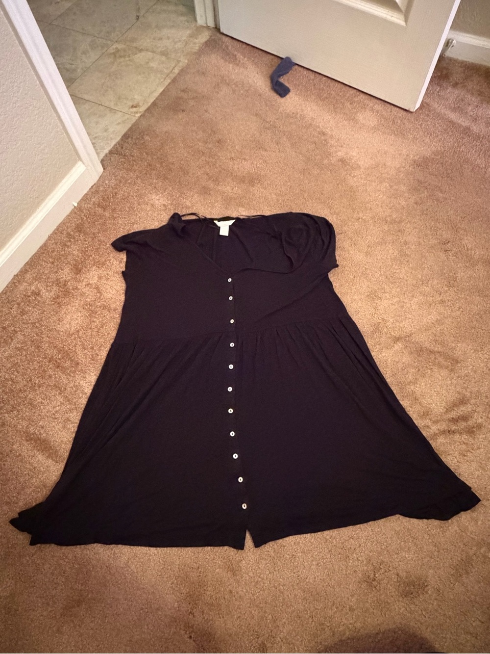 H&M Basics Black Button-Front Women’s Dress